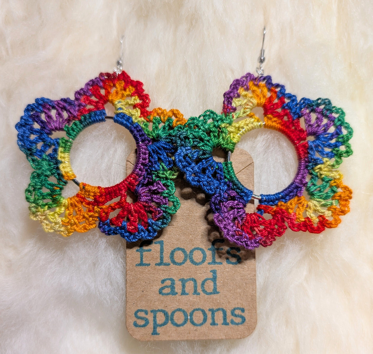 Rainbow lacy flowers (XL)