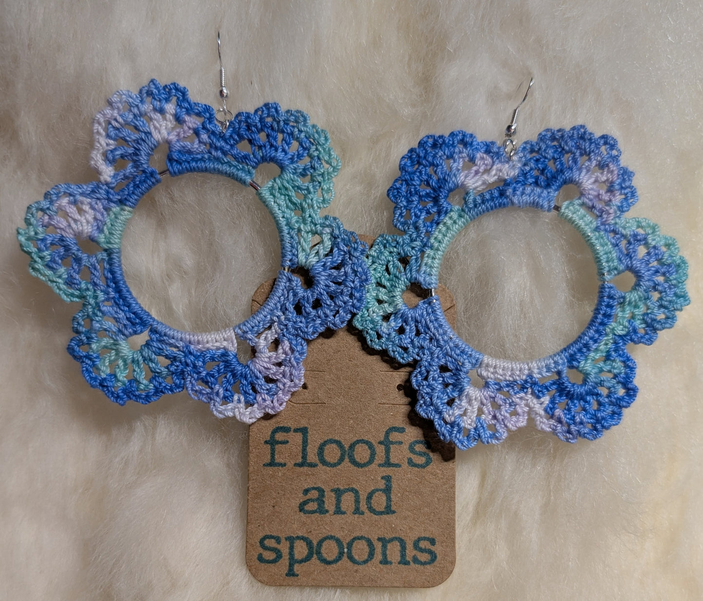 Multicolor blue lacy flowers (XXL)