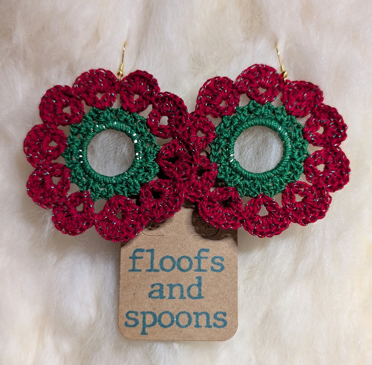 Green and red with green sparkle Christmas flowers (XXL)