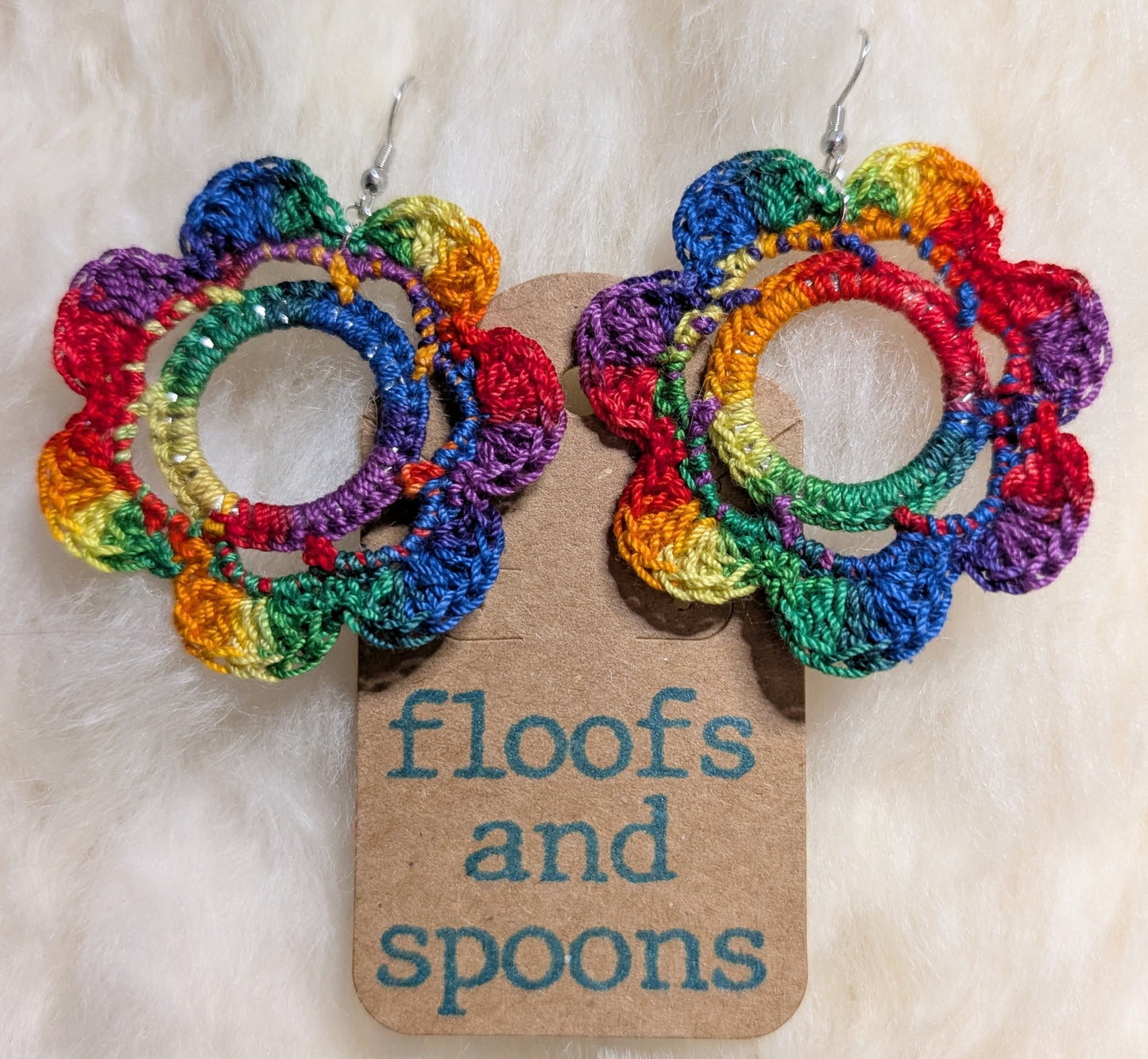 Rainbow hoop flowers (L)