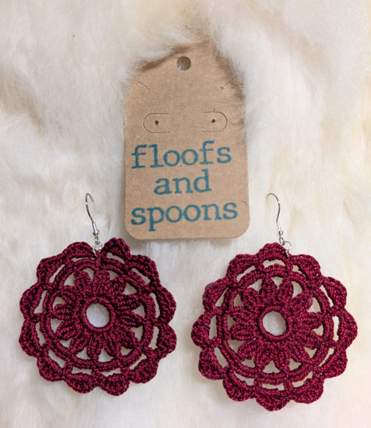 Burgundy flower wheels (XL)