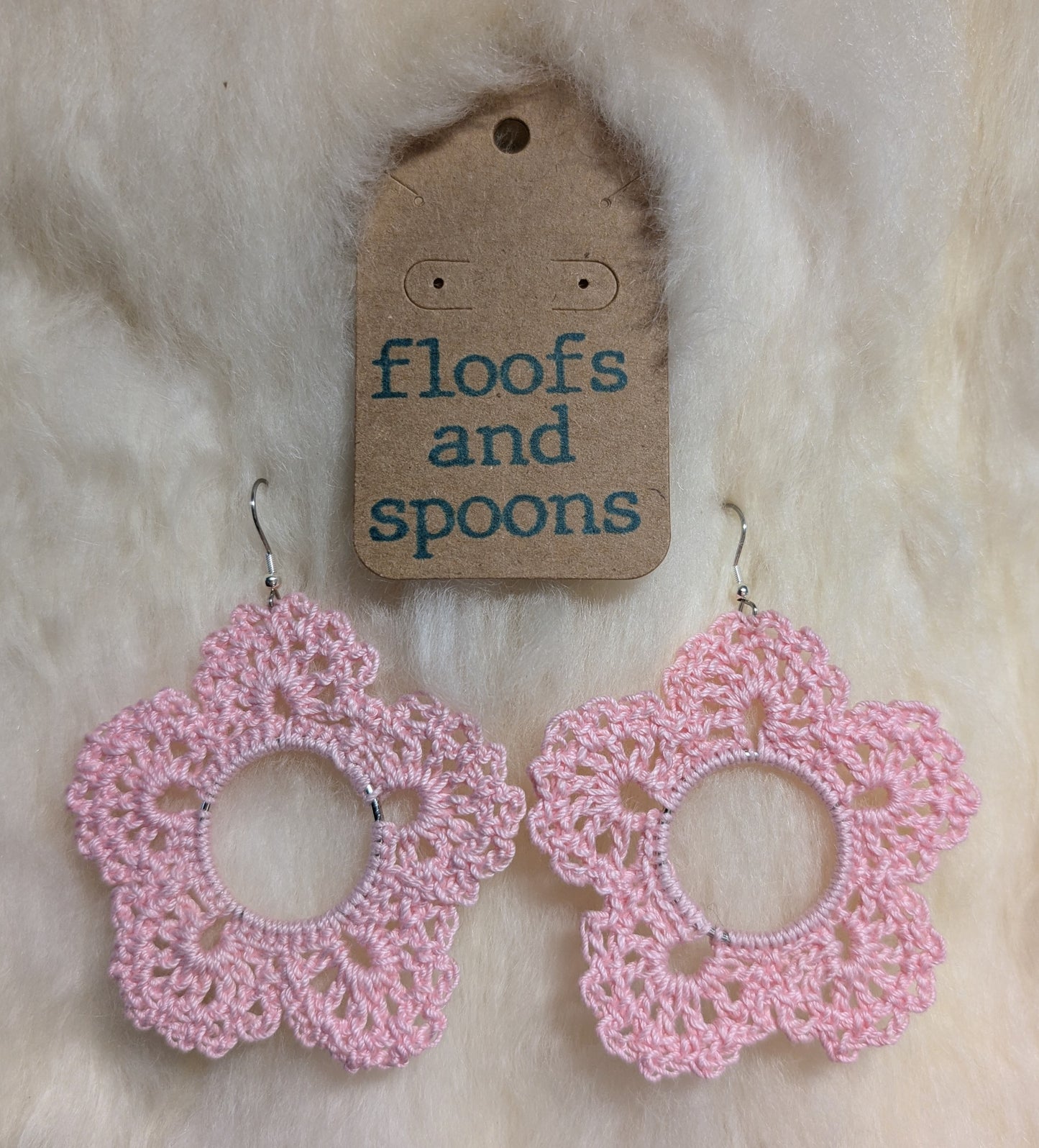Baby pink lacy flowers (XL)