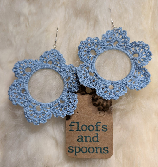 Light blue lacy flowers (XXL)