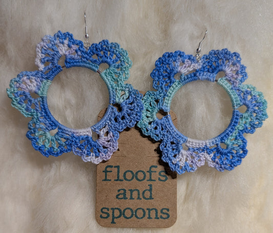 Multicolor blue lacy flowers (XXL)