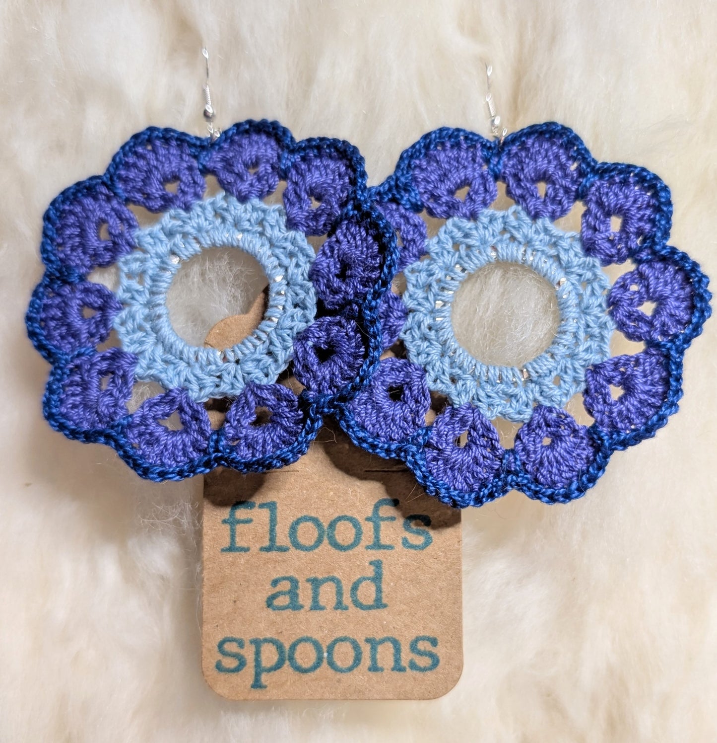 Light blue, purple, navy blue hoop violets (XXL)